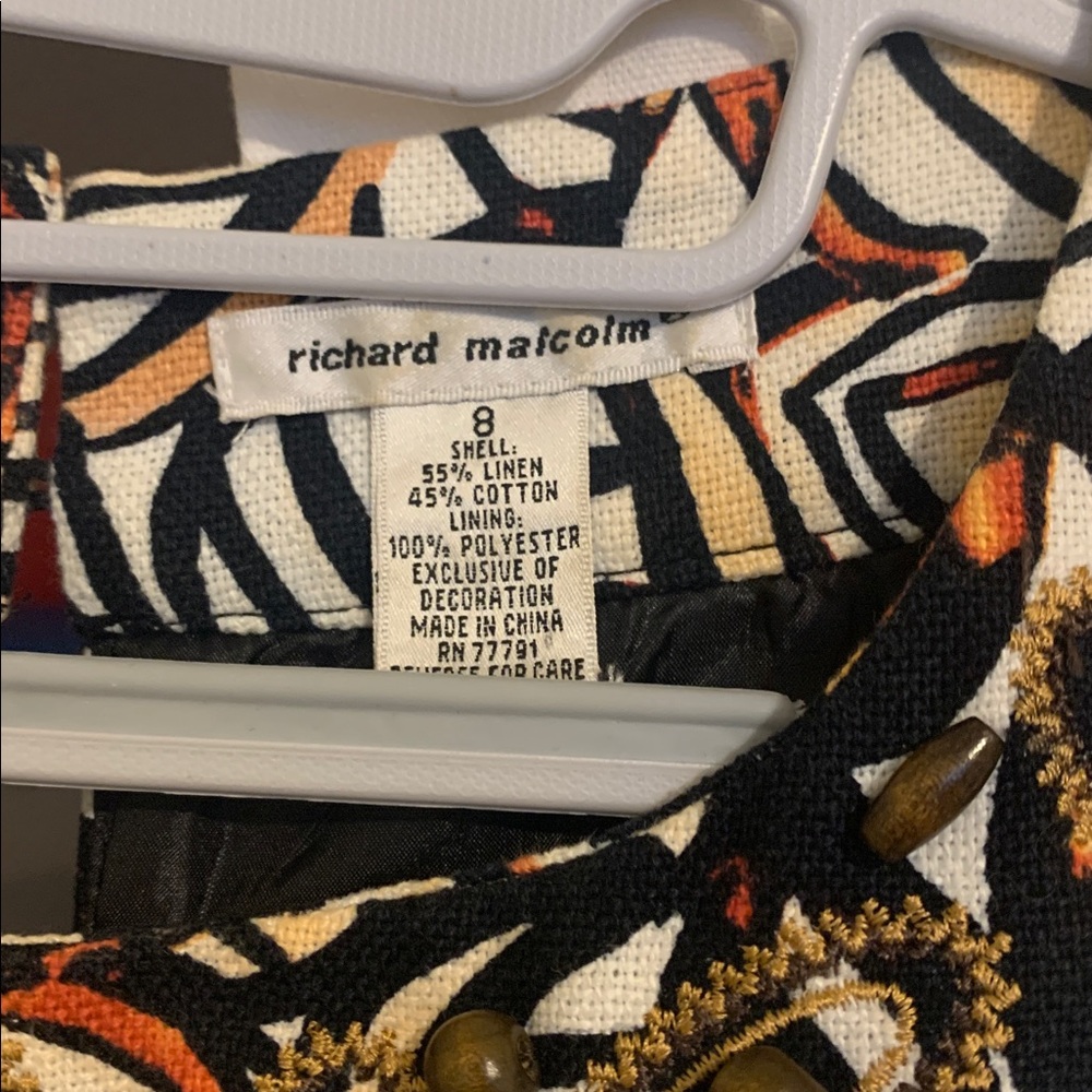 Richard Malcolm Leaf Pattern Dress - image 4